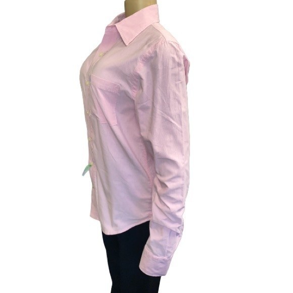 Abercrombie & Fitch Shirt button up long sleeve Casual pink 100% Cotton size M - Picture 10 of 12